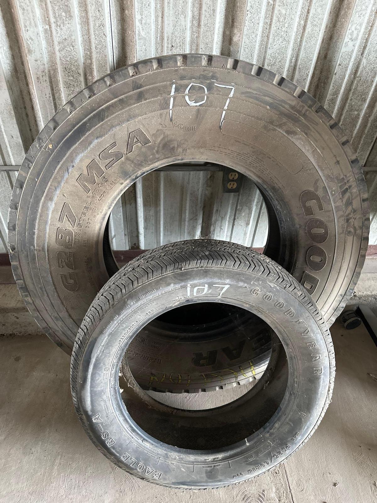 Goodyear Tires 12R22.5 & 225/60 R 18