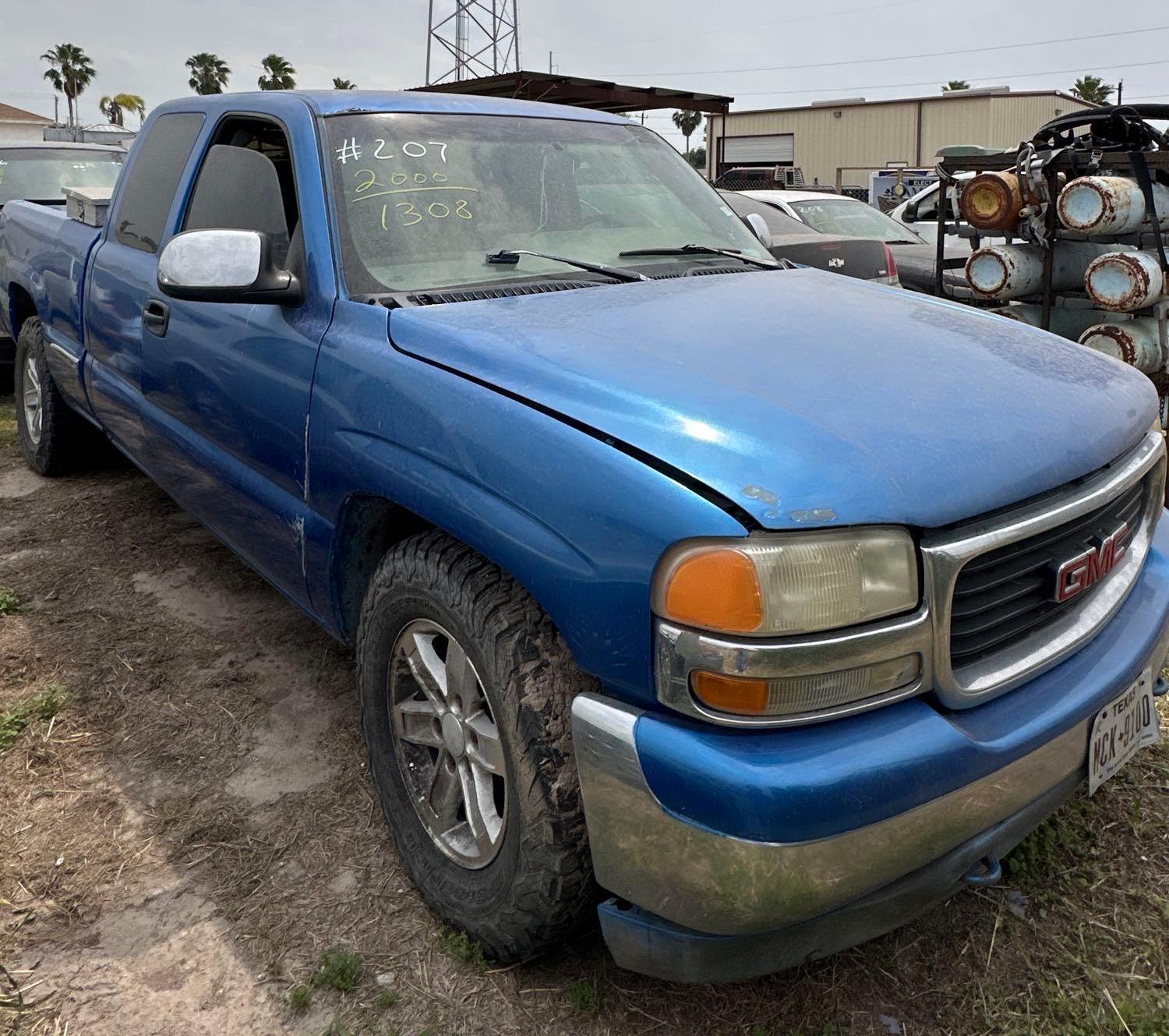 2000 GMC Sierra Pickup Truck VIN# 1GTEC19T5YZ191308