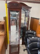 Curio display cabinet with mirror back