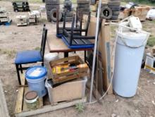 Chairs, Bottled Water Dispenser, Table