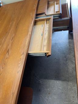 2 Kimball Heavy Solid Oak Office Desks