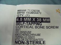 Smith and Nephew # 71129238 4.5MM X 38 MM SELF TAPPING CORTICAL BONE SCREW