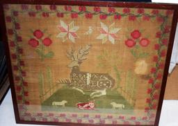 Original 1800's Embroidered Sampler