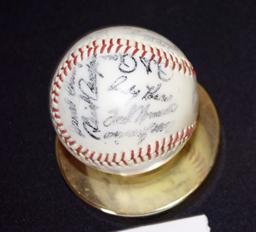 1973 autographed Reds team baseball