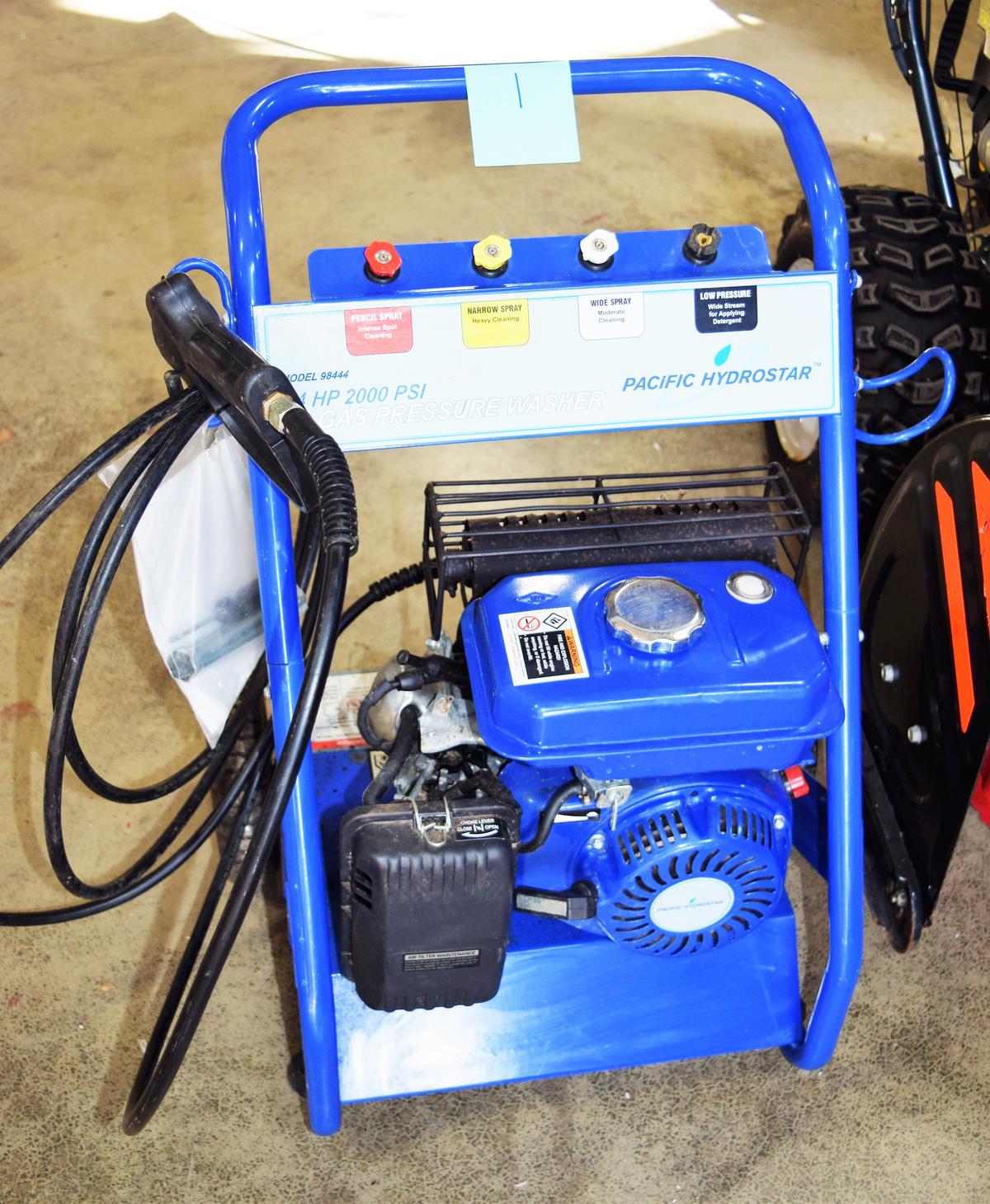 Pacific Hydrostar 4 hp gas pressure washer model 98444