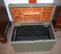 Green painted chest