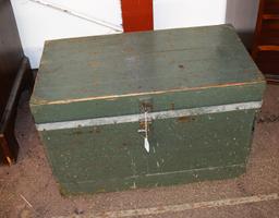 Green painted chest