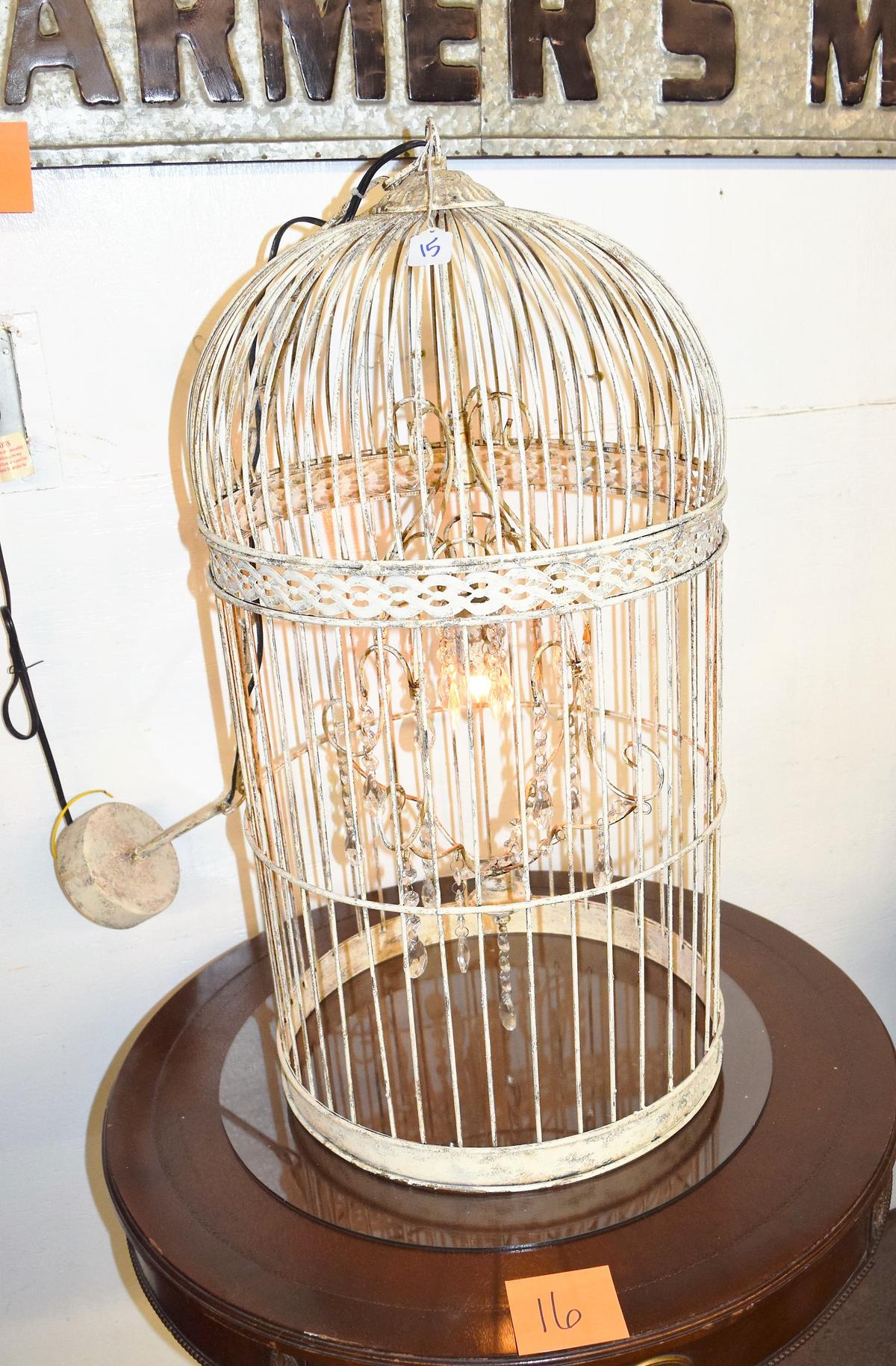 Bird cage hanging light