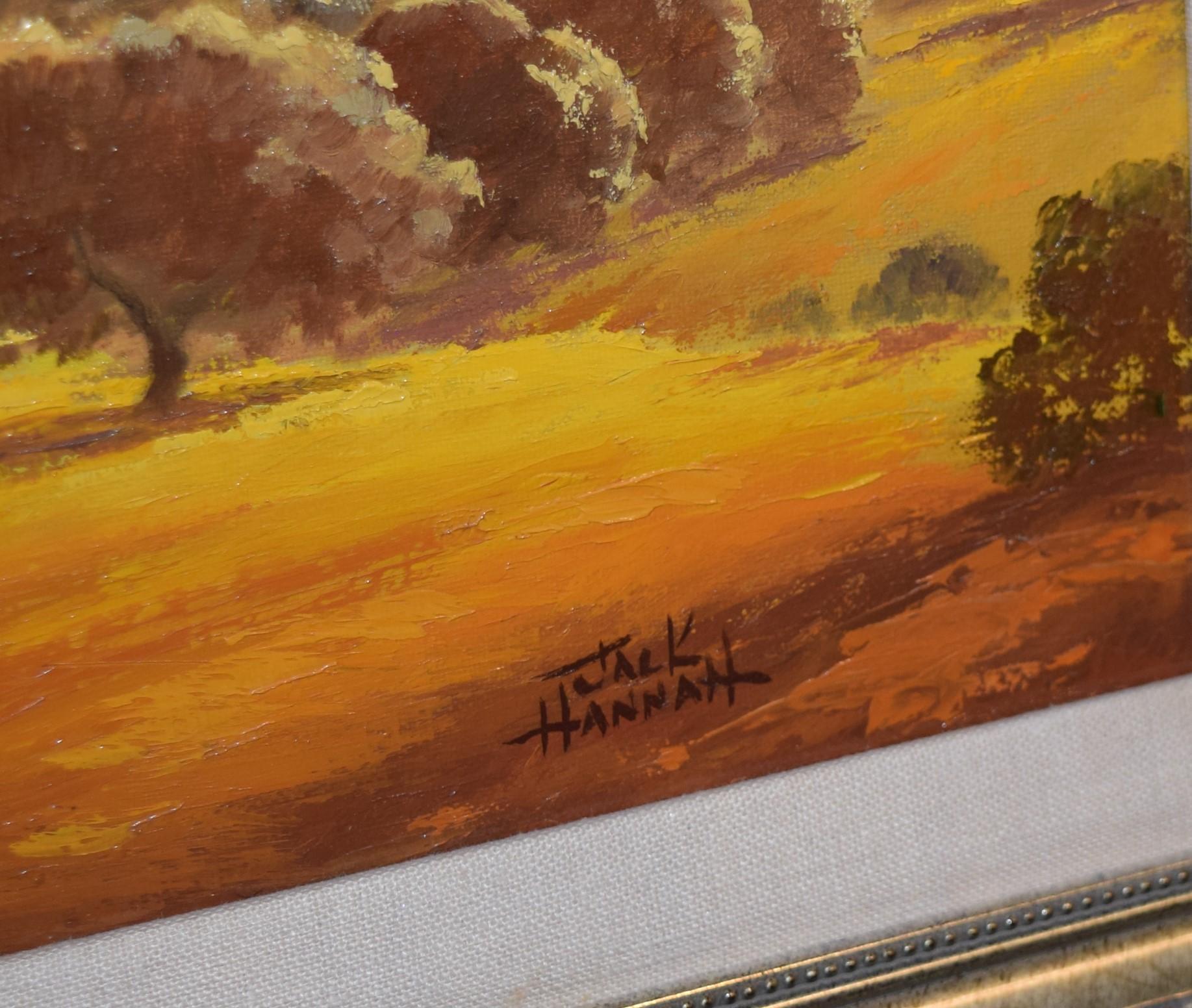 Jack Hannah (American, 1903-1994) "Autumn Hillside" Oil on Canvas