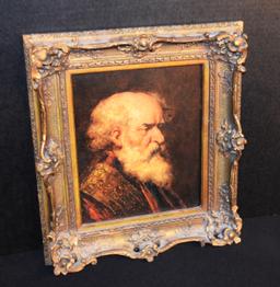 19th Century European Oil on Board Portrait (signed)