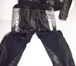 XXL Gear Leather Racing Jacket & Leather Pants w/ Protective Pads