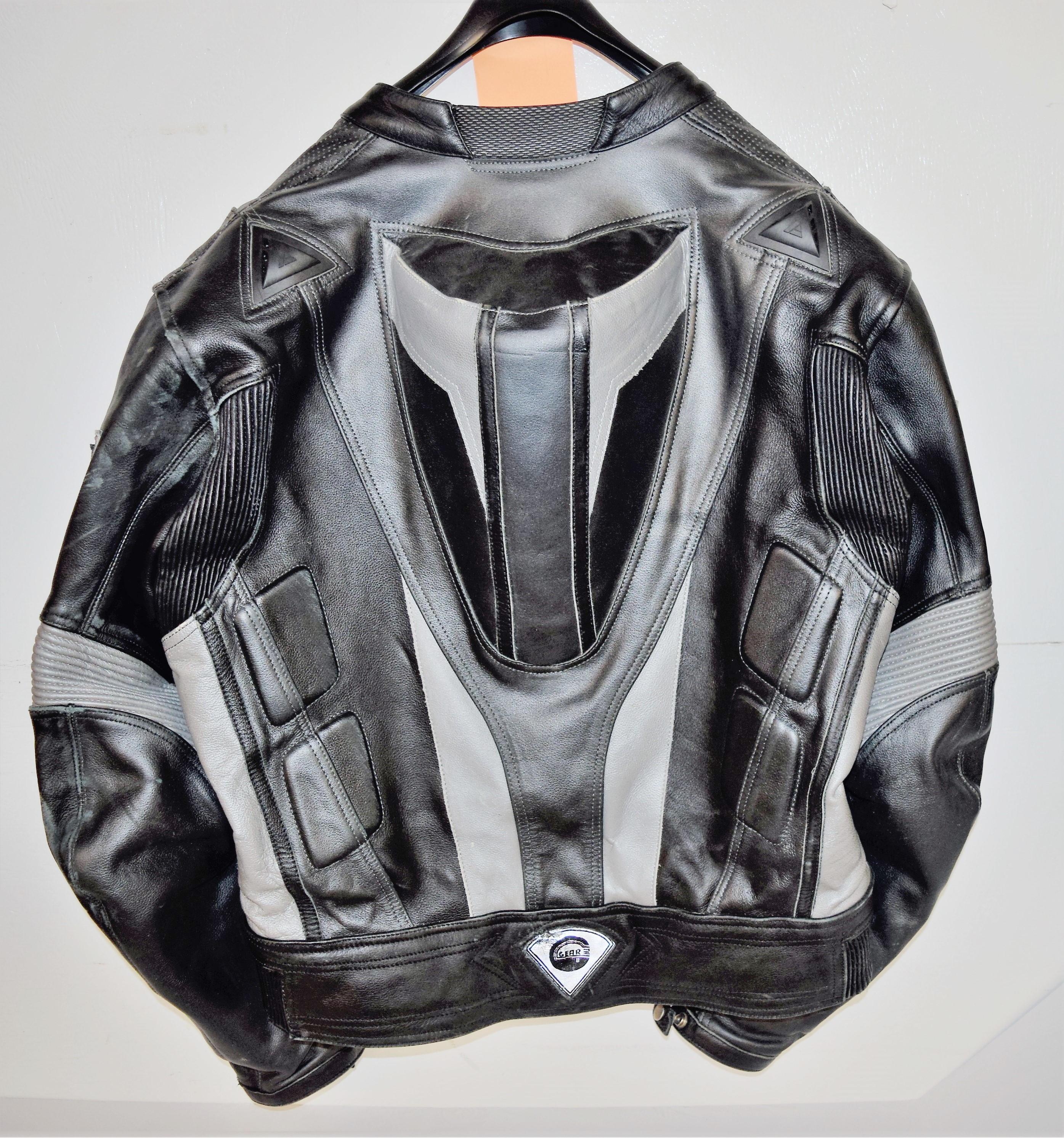 XXL Gear Leather Racing Jacket & Leather Pants w/ Protective Pads