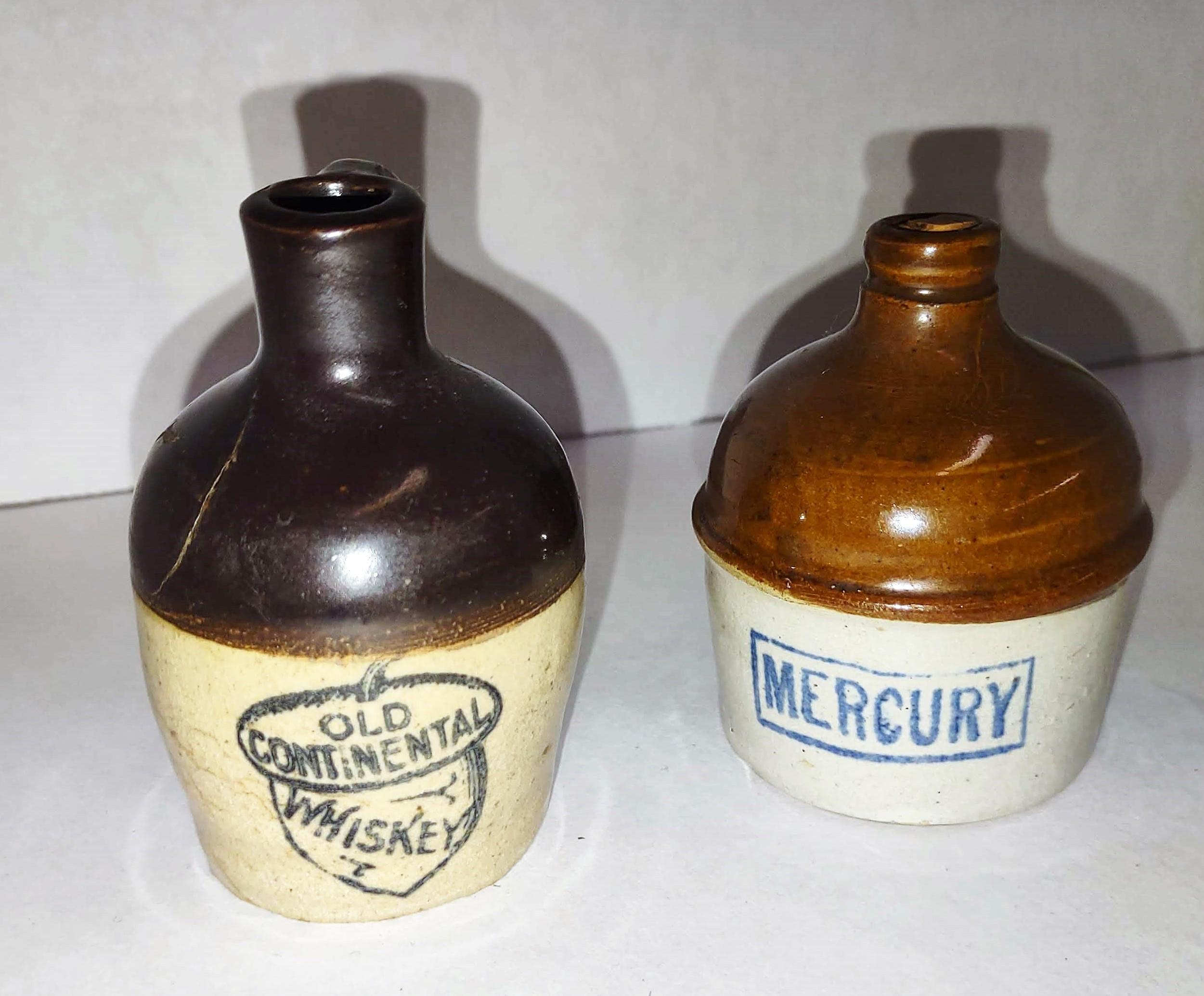 2 MINIATURE ADVERTISING JUGS