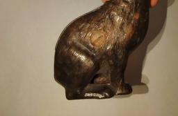 ANTIQUE 3" CAST IRON CAT BANK