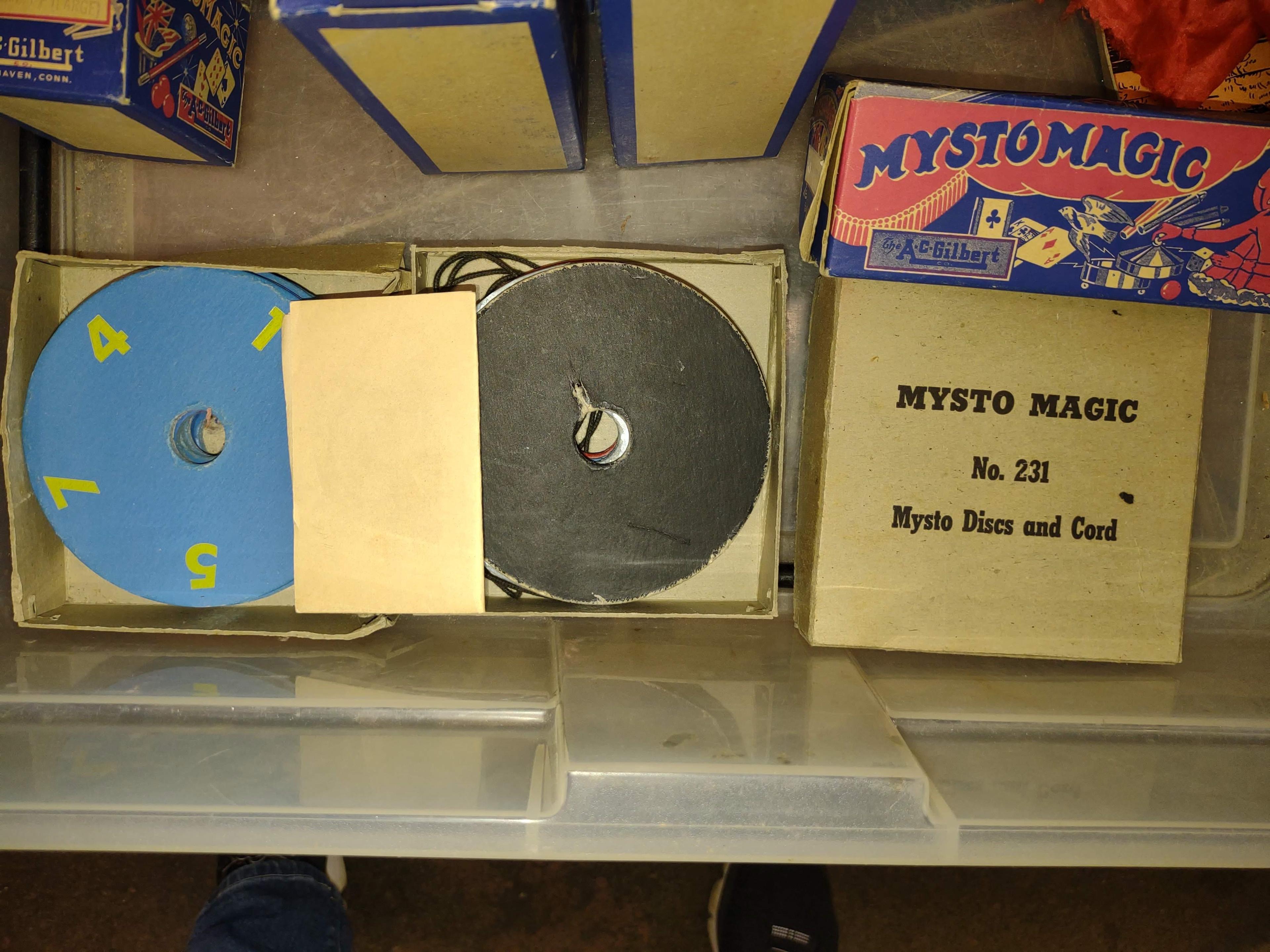 A. C. GILBERT MYSTO MAGIC TRICKS IN ORIGINAL BOXES