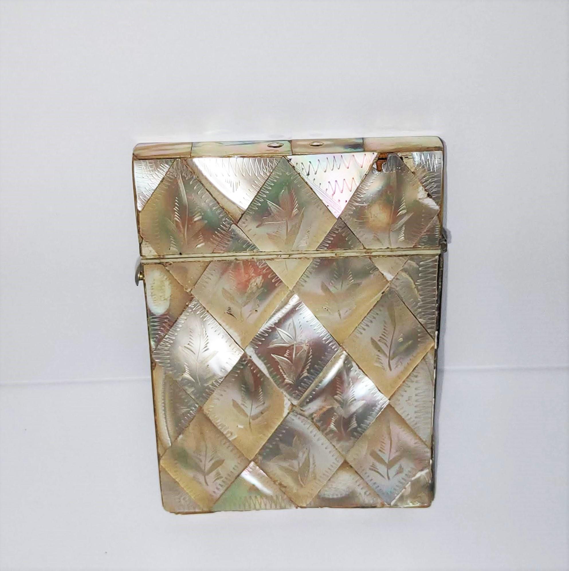 MOTHER OF PEARL CALLING CARD CASE