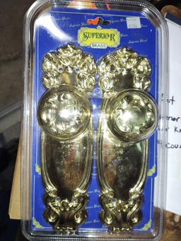 14 SOLID BRASS SUPERIOR BRAND DOOR KNOB SETS NEW IN PACKAGE - WILLING TO SHIP