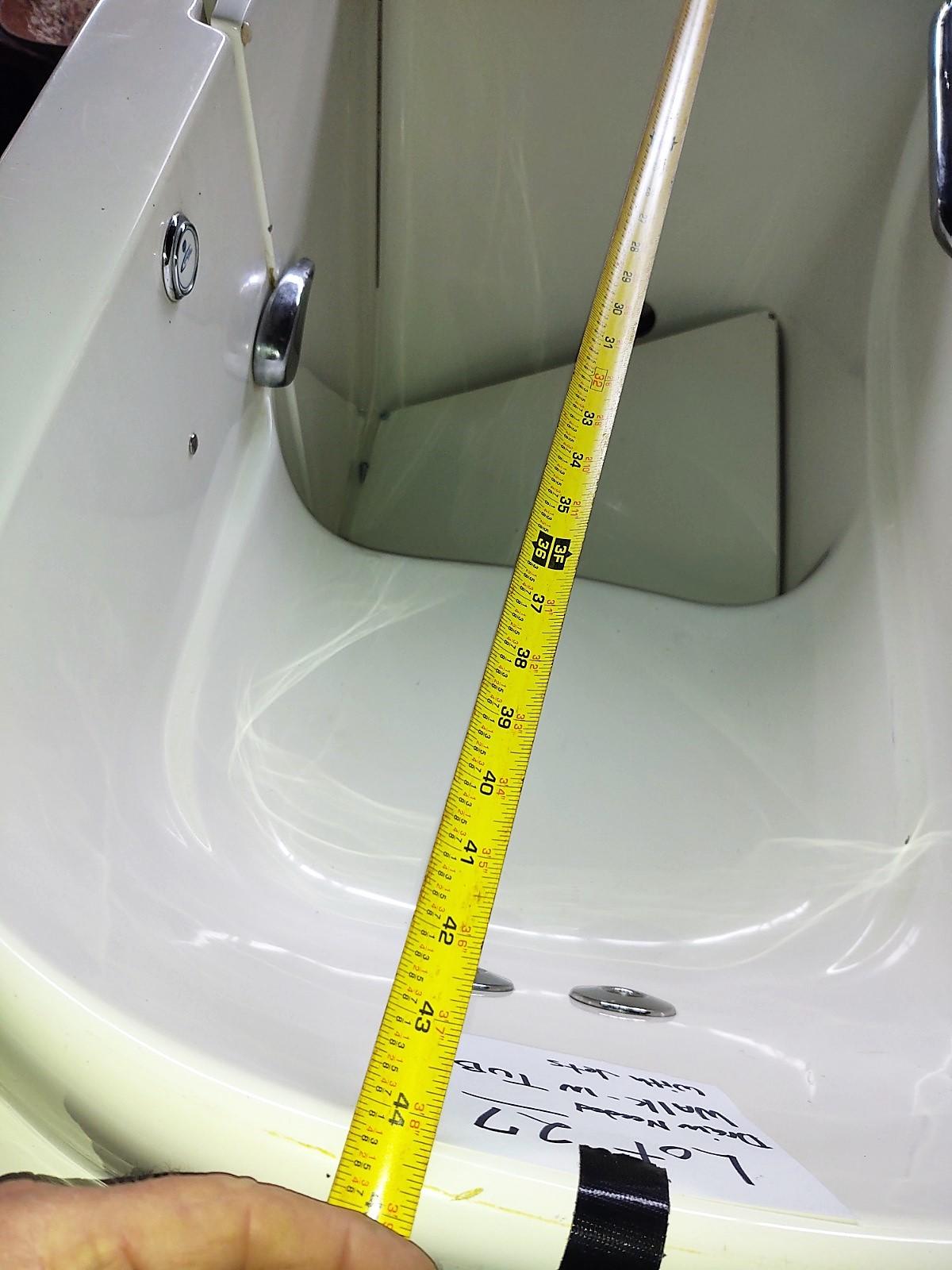 SMALL WHIRLPOOL WALK IN TUB WITH JETS - NEEDS DRAIN - PICK UP ONLY