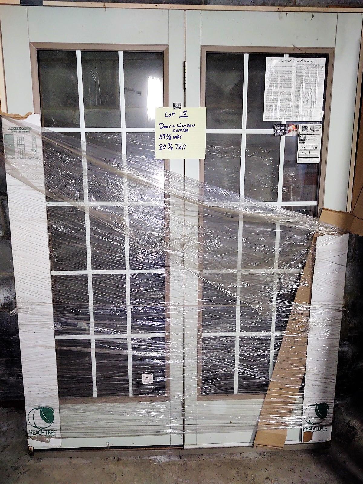 NEW DOOR & WINDOW COMBO (59 3/8" WIDE X 80 3/8" TALL) - PICK UP ONLY