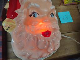 1980'S SANTA LIGHT UP FACE (Works - Taiwan) -  PICK UP ONLY