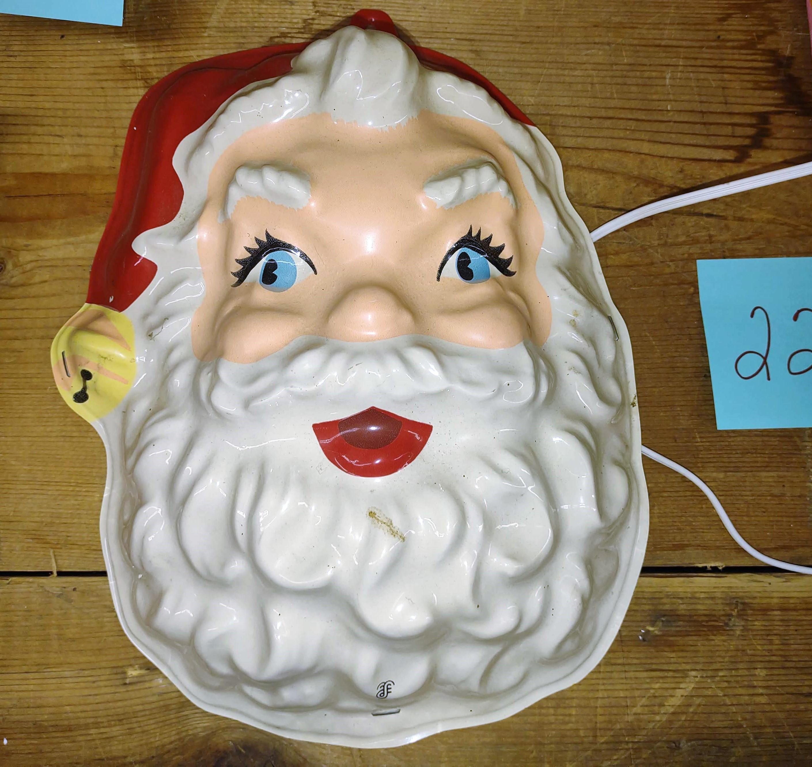 1980'S SANTA LIGHT UP FACE (Works - Taiwan) -  PICK UP ONLY