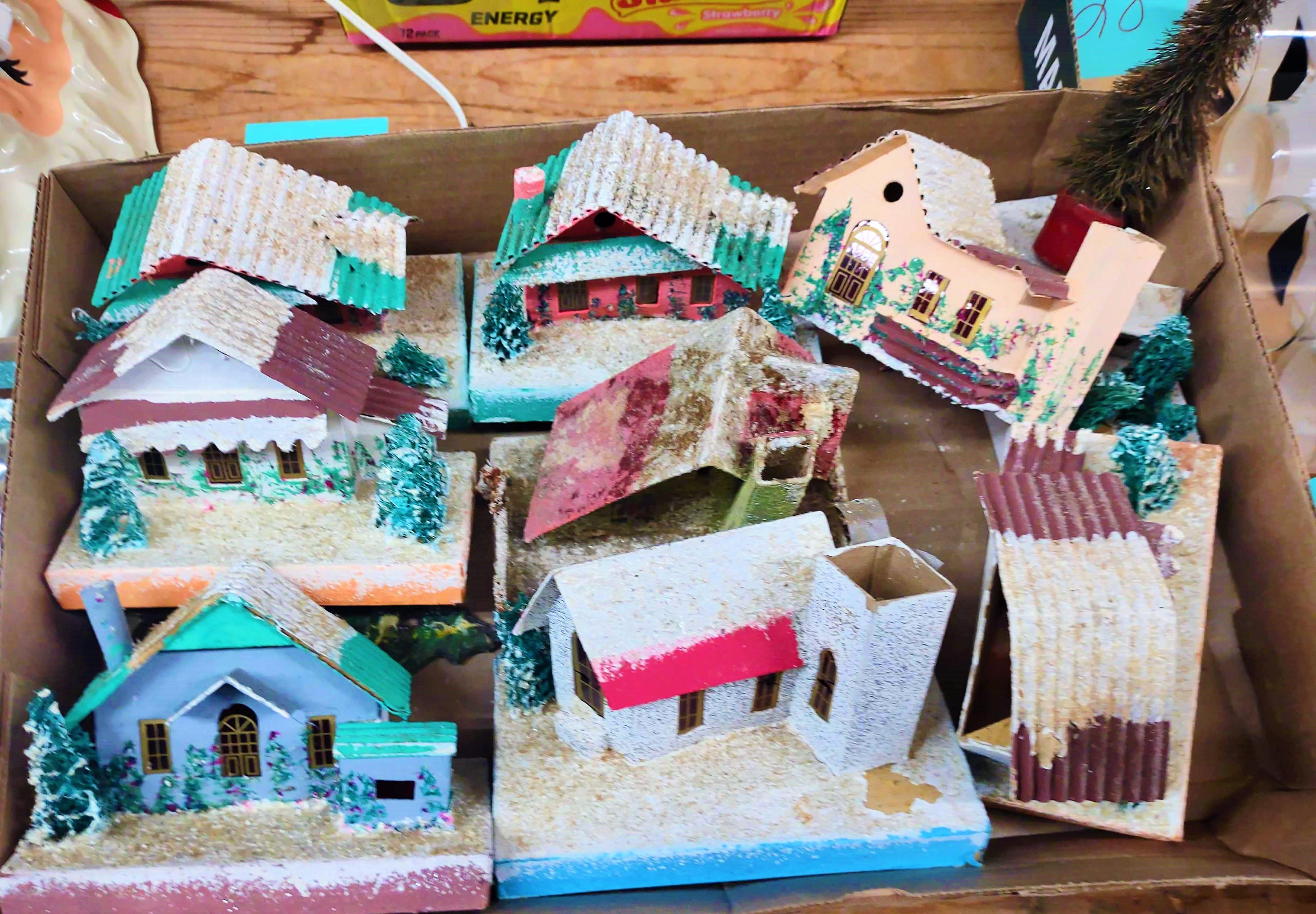 VINTAGE PUTZ CHRISTMAS HOUSES -  PICK UP ONLY