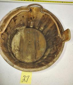 ANTIQUE WOODEN BUCKET