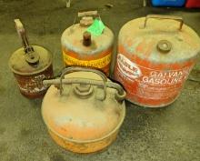 VINTAGE GAS AND/OR OIL CANS - PICK UP ONLY