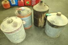 VINTAGE GAS AND/OR OIL CANS - PICK UP ONLY