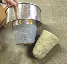 STAINLESS GRINDING MORTAR BOWL & PESTLE - PICK UP ONLY