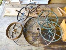 ANTIQUE WAGON - BUGGY WHEELS - PICK UP ONLY