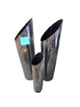 LARGE CHROME EXHAUST PIPES "AS IS" - PICK UP ONLY