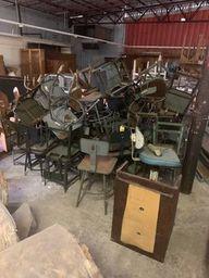 Lot of Metal Chairs