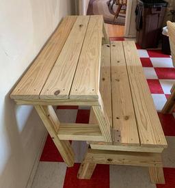 Folding Wood Bench/Table #1