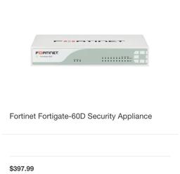 Fortinet 10 Port Ethernet 60D-POE