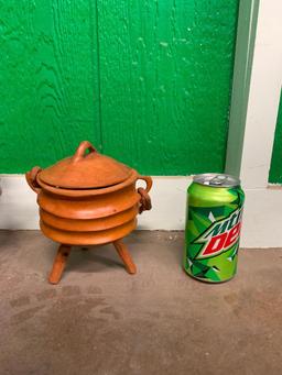 Small Wood Bowl w/ Lid & 3 Legs - Hand Carved in Zimbabwe