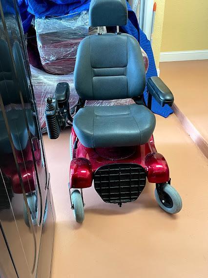 Electric wheelchair maroon