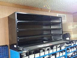 Used Black Metal 4 Shelf Unit w/ Extendable Shelves - Qty - 1