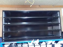 Used Black Metal 4 Shelf Unit w/ Extendable Shelves - Qty - 1