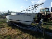 1977 Gulf Coast Sail Boat 18FT Boat hull FBGLS Prop OUT use PLSR SERIAL# gcs18222M77G has Title