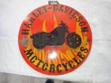 Metal Harley 3D Motorcycle Sign