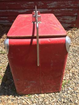 1950's Coca-Cola Red Metal Cooler