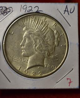 1922 Peace Dollar AU