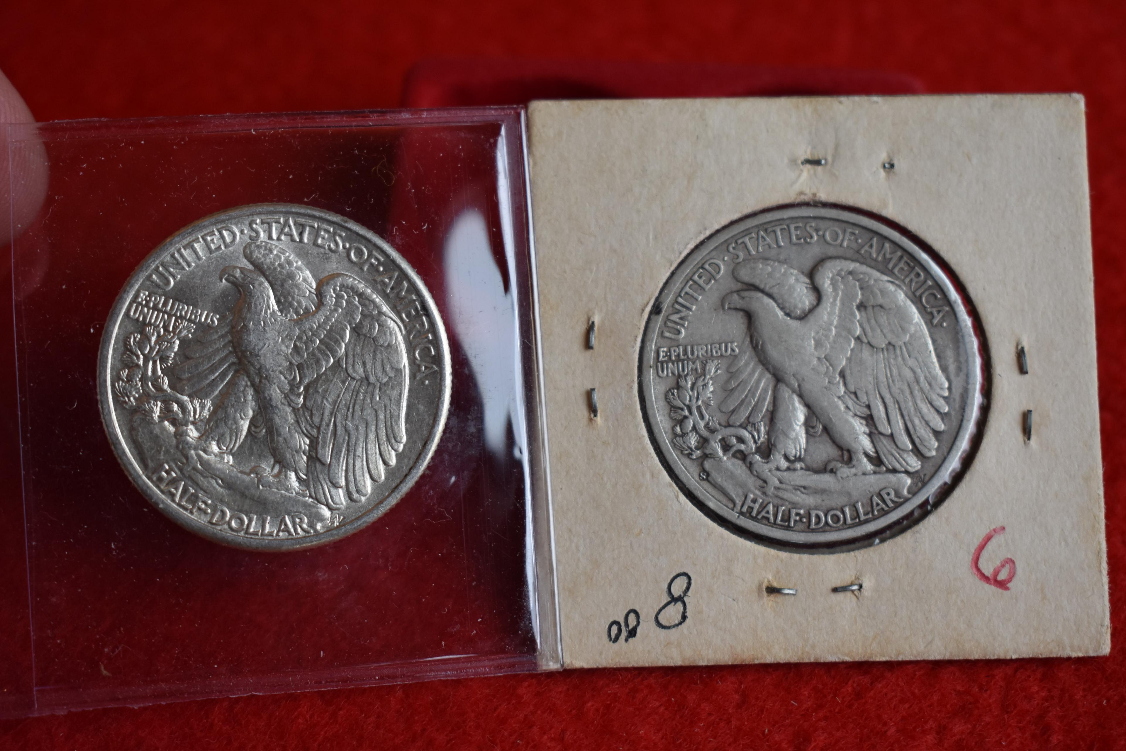 1944 & 1944-s Walking Liberty Half Dollars