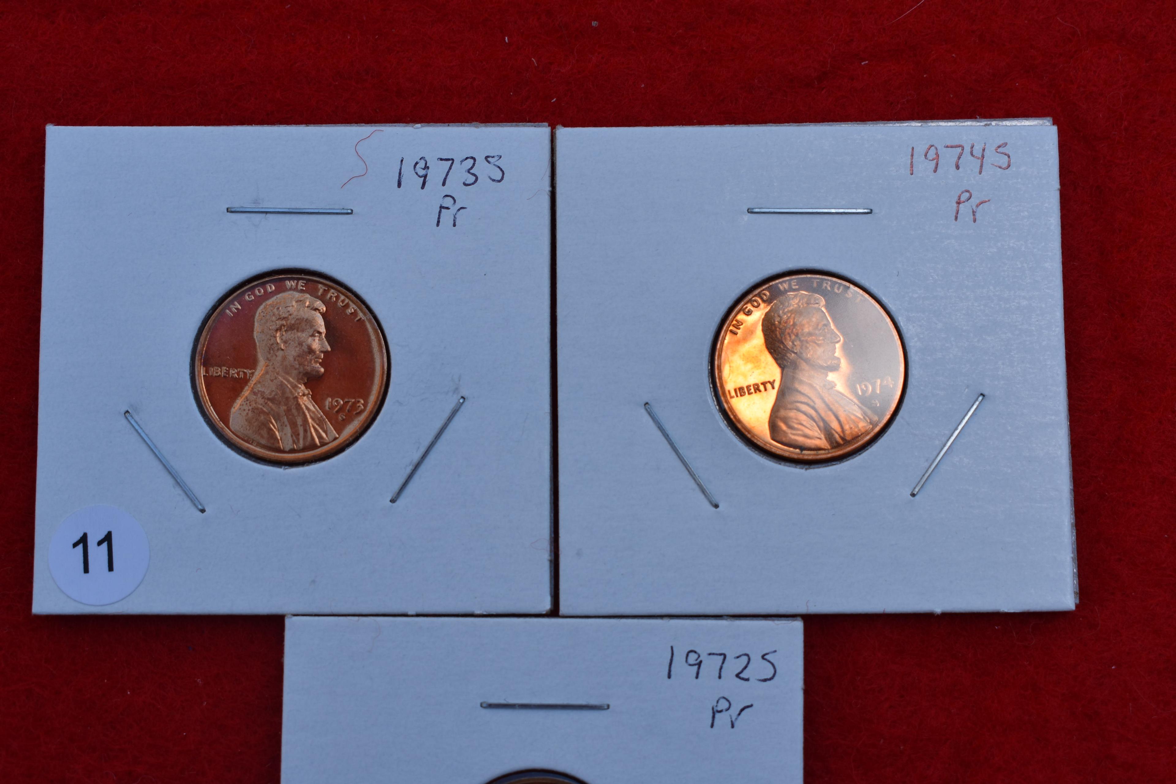 3 - Proof Lincoln Cents