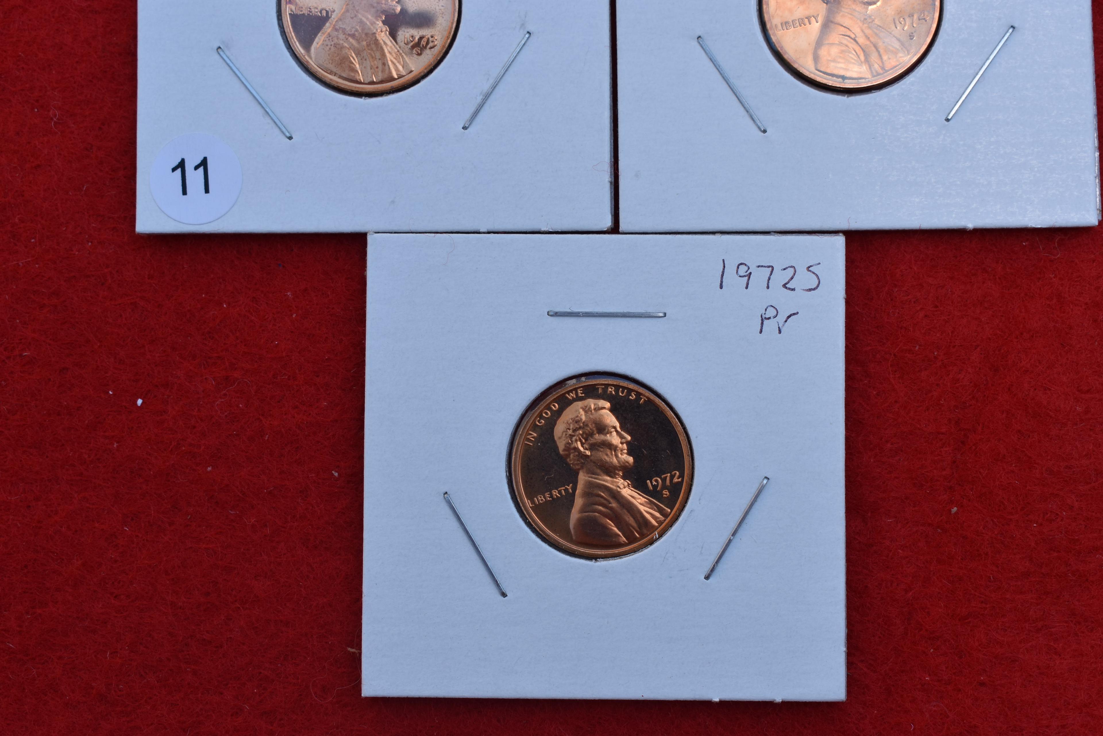 3 - Proof Lincoln Cents