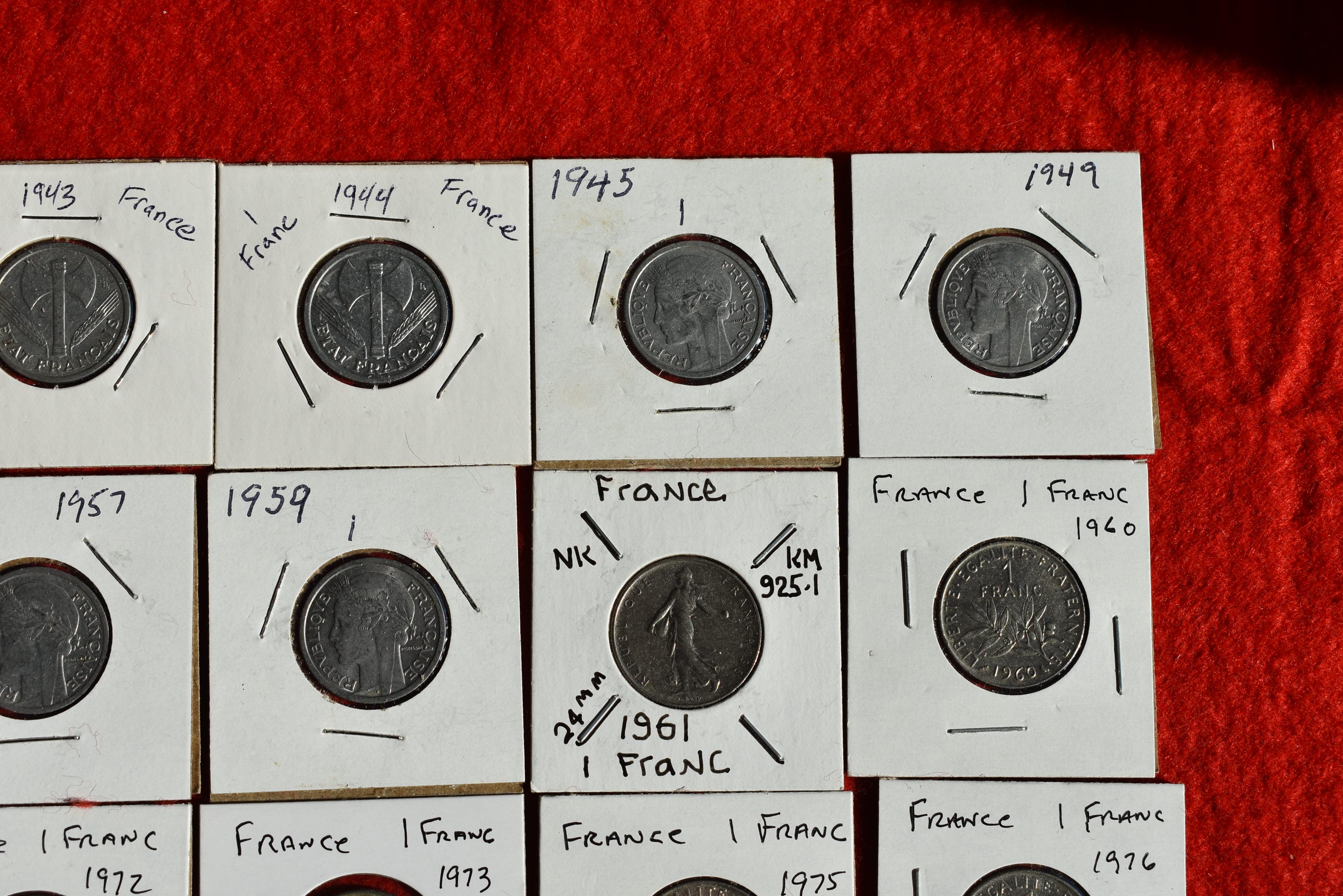 17 - French 1 Francs 1939-1978