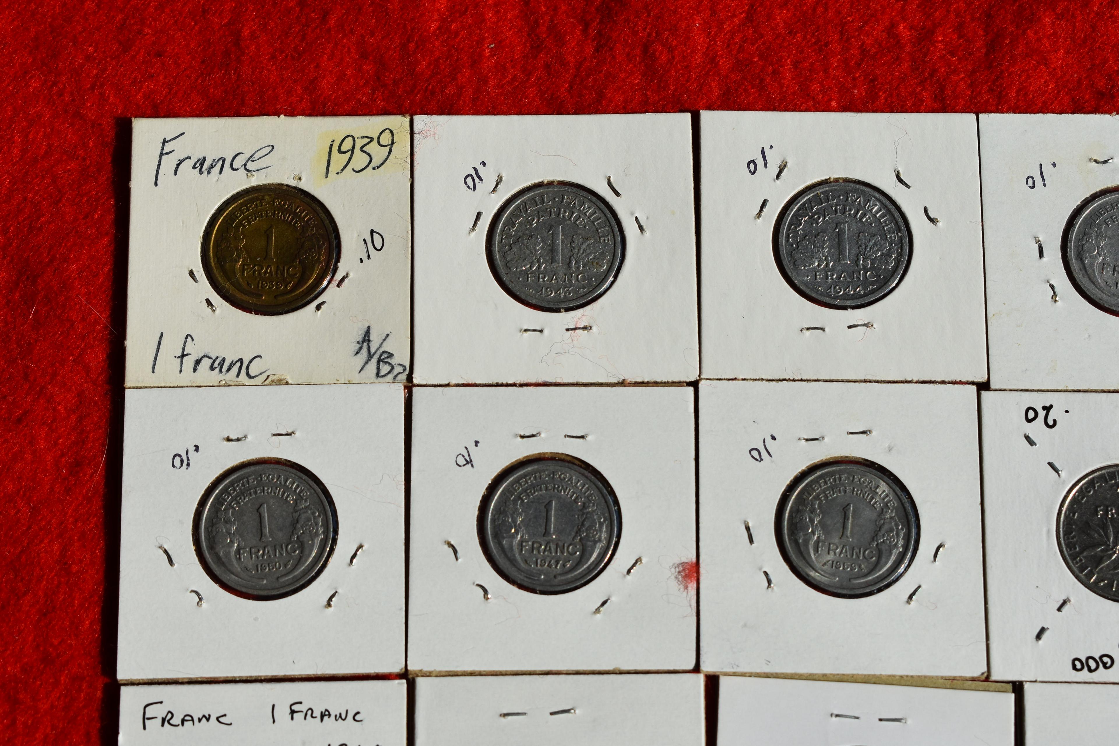 17 - French 1 Francs 1939-1978