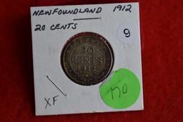 1912 Newfoundland 20 Censt Xf