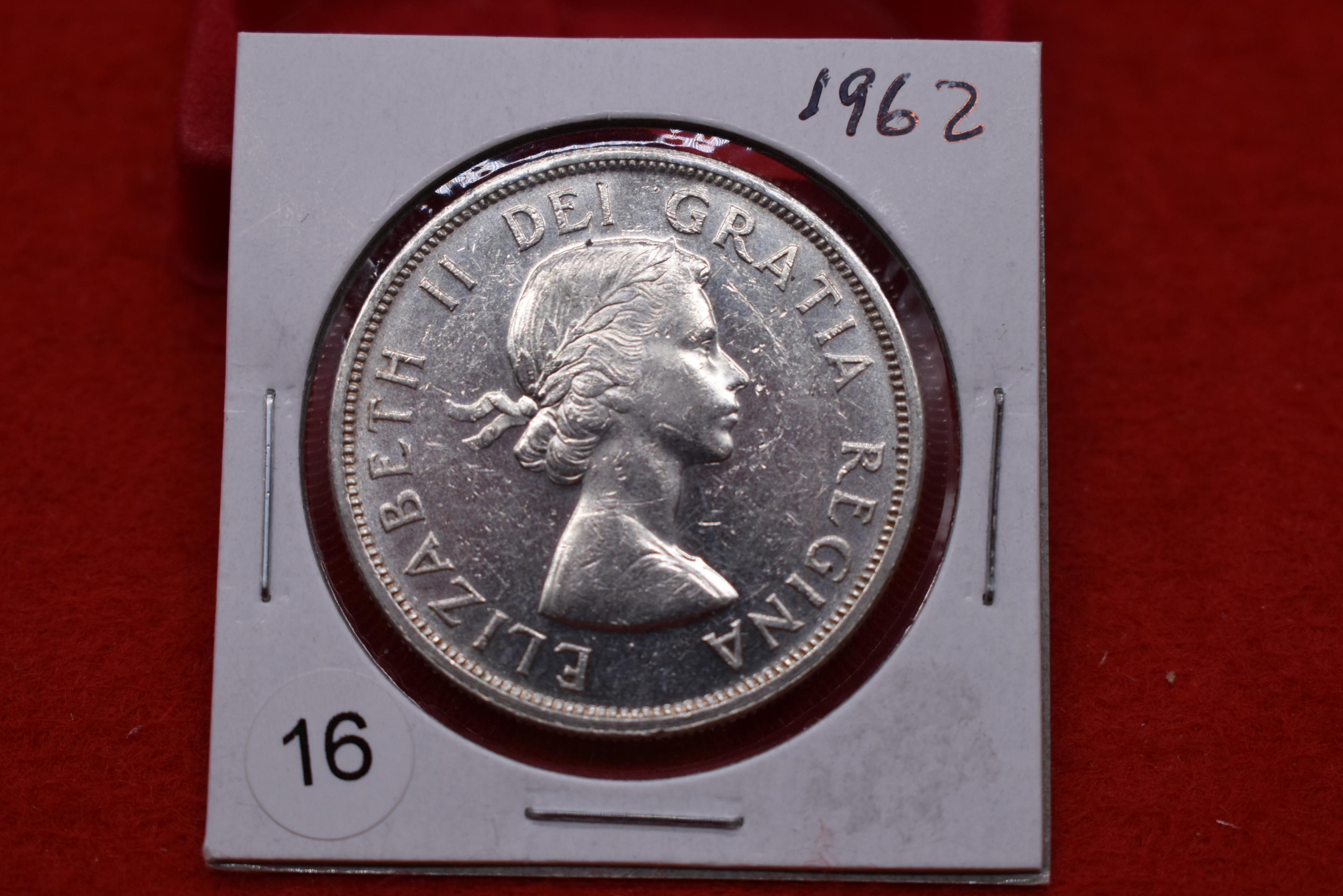 1962 Canadian Silver Dollar - Bu